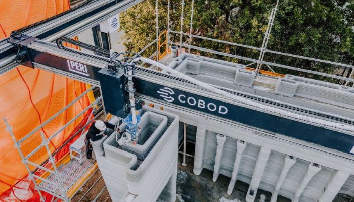 COBOD printers are used to additively manufacture houses